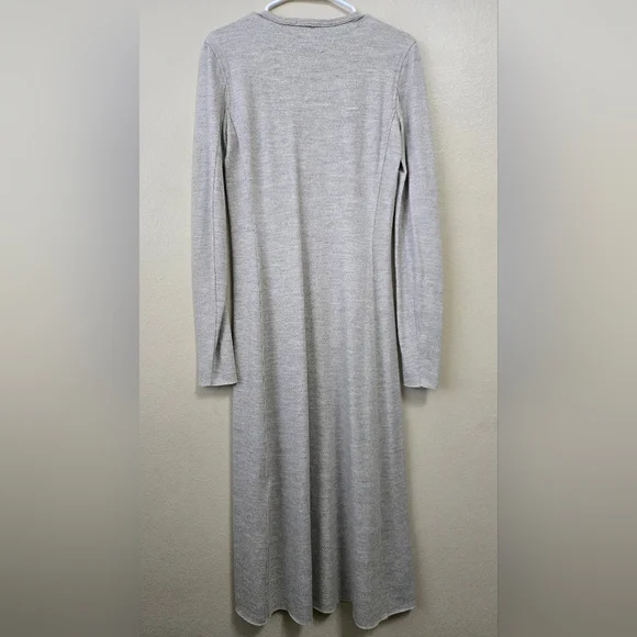 RAG & BONE Yan Japenses Wool Long-Sleeve Midi Dress Sz Small Heather Minimalist - Picture 11 of 15